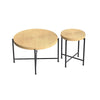 Sierra 2Pc Coffee and End Table Set | Ring Pattern | Oak-Antique White