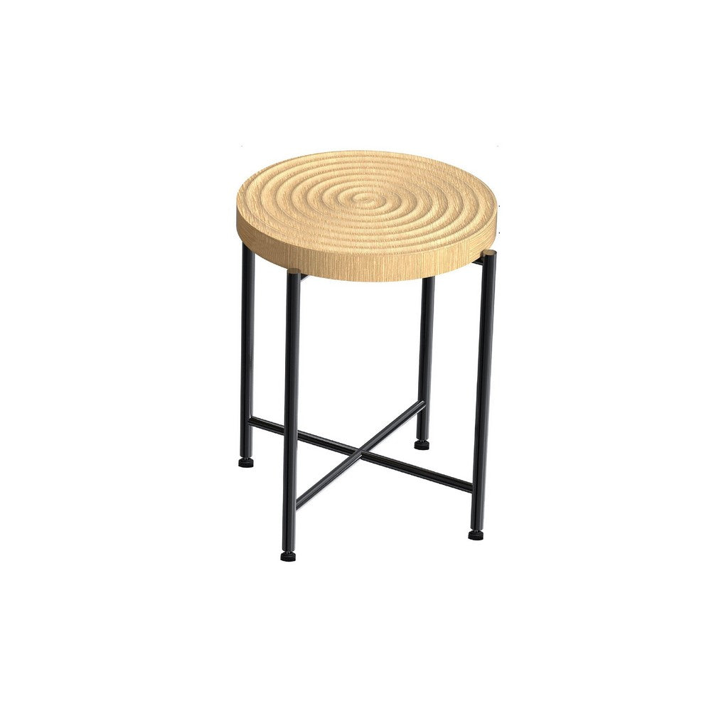 Sierra 2Pc Coffee and End Table Set | Ring Pattern | Oak-Antique White