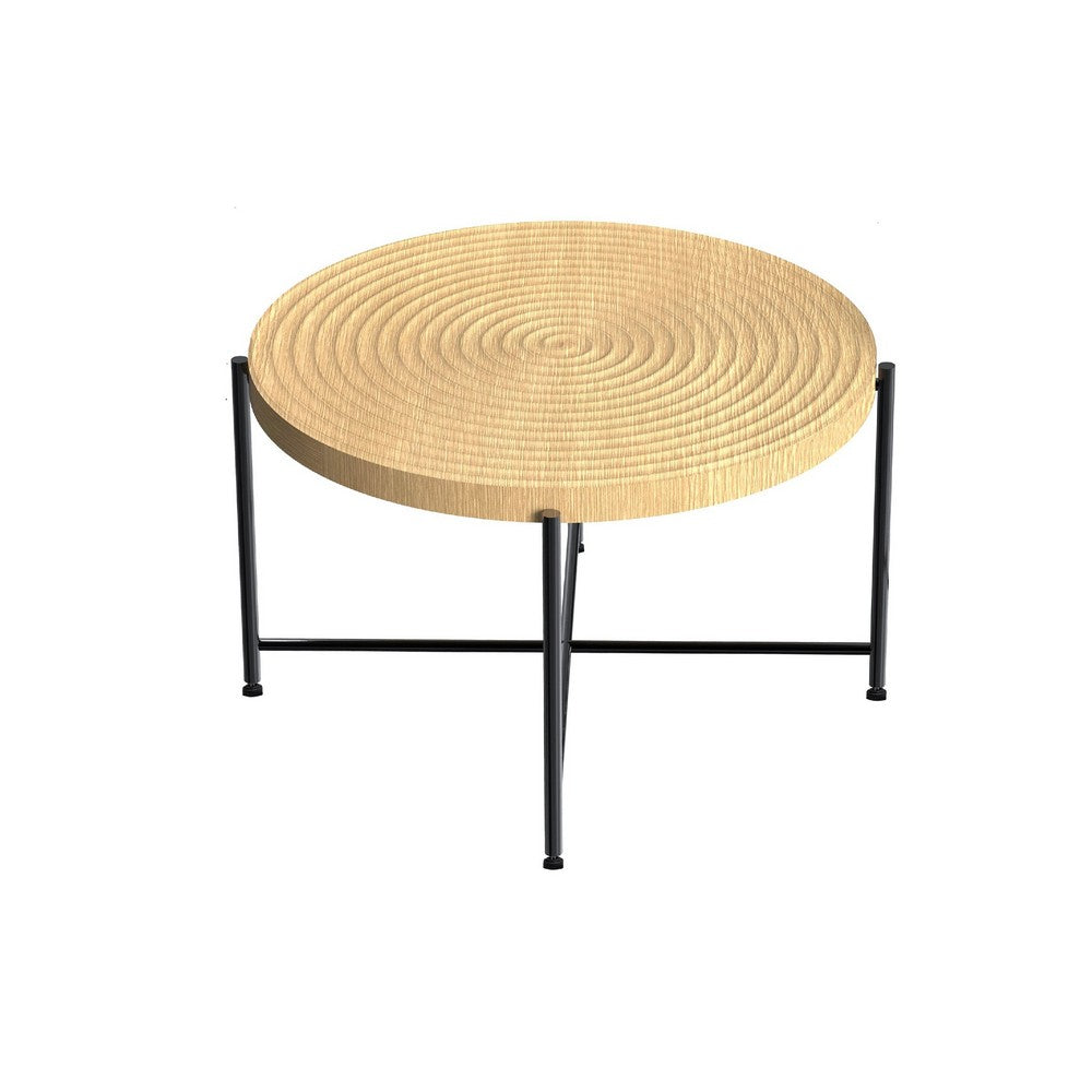 Sierra 2Pc Coffee and End Table Set | Ring Pattern | Oak-Antique White