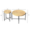 Sierra 2Pc Coffee and End Table Set | Ring Pattern | Oak-Antique White
