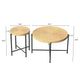 Sierra 2Pc Coffee and End Table Set | Ring Pattern | Oak-Antique White