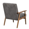 Myra Accent Armchair with Modern Design | Solid Wood | Gray Microfiber