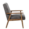 Myra Accent Armchair with Modern Design | Solid Wood | Gray Microfiber