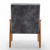 Myra Accent Armchair with Modern Design | Solid Wood | Gray Microfiber