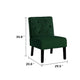 Revvy Armless Chair with Tapered Legs | Set of 2 | Green Tufted Velvet