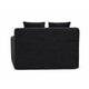 Cline Oversized Chaise Lounge Chair with 2 Pillows | Black Corduroy
