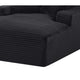 Cline Oversized Chaise Lounge Chair with 2 Pillows | Black Corduroy