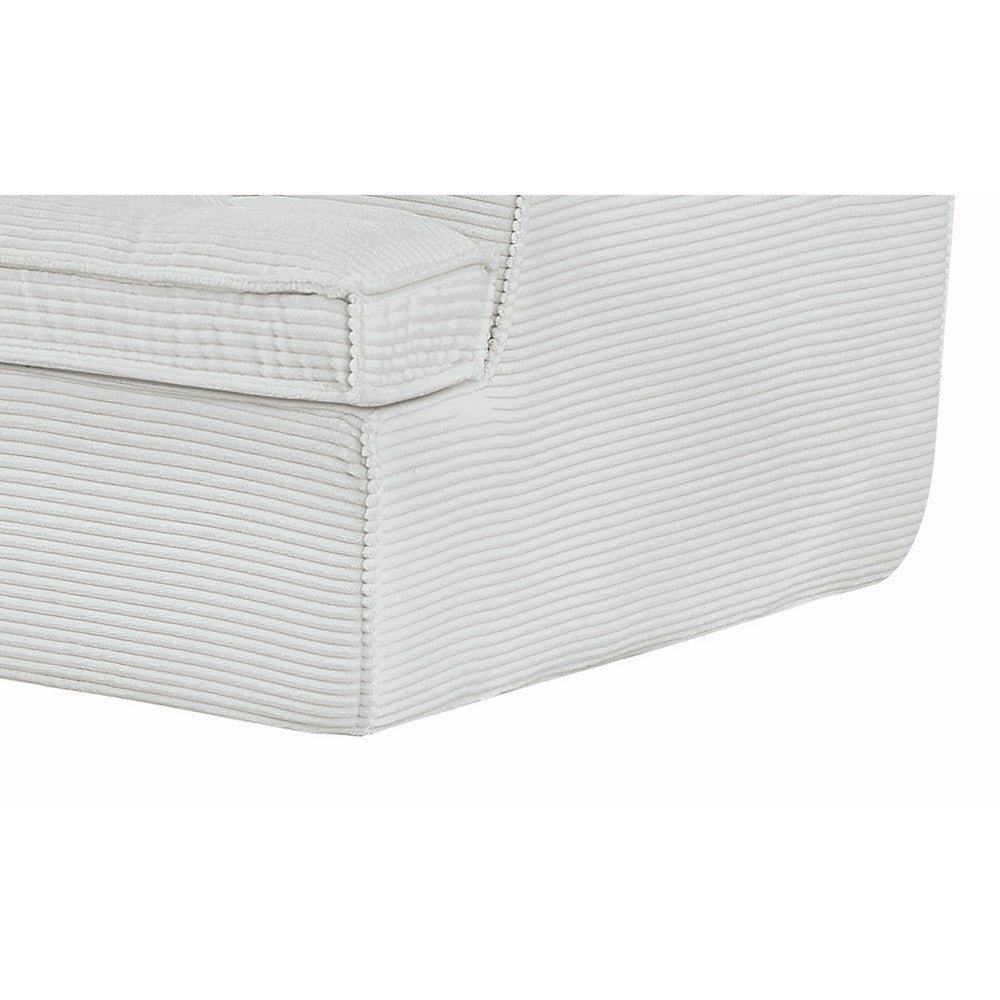 Syra Ergonomic 4-Seater Oversized Sofa with Wide Arms | Ivory Corduroy 91"