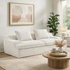 Syra Ergonomic 4-Seater Oversized Sofa with Wide Arms | Ivory Corduroy 91"