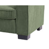 Gina Rectangular Sofa with 5 Toss Pillows | Dark Green Corduroy 88"