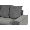 Gina Rectangular 3-Seater Sofa with 5 Toss Pillows | Gray Corduroy 88"