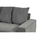 Gina Rectangular 3-Seater Sofa with 5 Toss Pillows | Gray Corduroy 88"