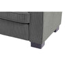 Gina Rectangular 3-Seater Sofa with 5 Toss Pillows | Gray Corduroy 88"