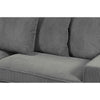 Gina Rectangular 3-Seater Sofa with 5 Toss Pillows | Gray Corduroy 88"