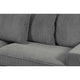 Gina Rectangular 3-Seater Sofa with 5 Toss Pillows | Gray Corduroy 88"
