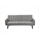 Eloise Convertible Sleeper Sofa-Bed with Cup Holder Table | Gray Linen  72"