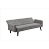 Eloise Convertible Sleeper Sofa-Bed with Cup Holder Table | Gray Linen  72"