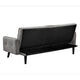 Eloise Convertible Sleeper Sofa-Bed with Cup Holder Table | Gray Linen  72"