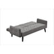 Eloise Convertible Sleeper Sofa-Bed with Cup Holder Table | Gray Linen  72"