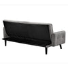 Eloise Convertible Sleeper Sofa-Bed with Cup Holder Table | Gray Linen  72"