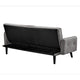 Eloise Convertible Sleeper Sofa-Bed with Cup Holder Table | Gray Linen  72"