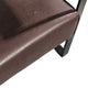 Kriya Accent Arm Chair with Black Metal Frame | Dark Brown Microfiber