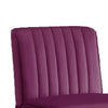Revvy Accent Chair Set of 2 | Black Wood | Purple Channel-Tufted Velvet