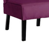 Revvy Accent Chair Set of 2 | Black Wood | Purple Channel-Tufted Velvet