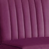 Revvy Accent Chair Set of 2 | Black Wood | Purple Channel-Tufted Velvet