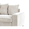 Gina Rectangular 3-Seater Sofa with 5 Toss Pillows | Ivory Corduroy 88"