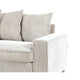 Gina Rectangular 3-Seater Sofa with 5 Toss Pillows | Ivory Corduroy 88"