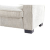Gina Rectangular 3-Seater Sofa with 5 Toss Pillows | Ivory Corduroy 88"