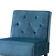 Revvy Armless Chair with Tapered Legs | Set of 2 | Blue Tufted Velvet