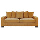 Gina Rectangular 3-Seater Sofa | 5 Toss Pillows | Ginger-Orange Corduroy 88"