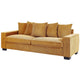 Gina Rectangular 3-Seater Sofa | 5 Toss Pillows | Ginger-Orange Corduroy 88"