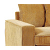 Gina Rectangular 3-Seater Sofa | 5 Toss Pillows | Ginger-Orange Corduroy 88"