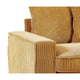 Gina Rectangular 3-Seater Sofa | 5 Toss Pillows | Ginger-Orange Corduroy 88"