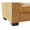 Gina Rectangular 3-Seater Sofa | 5 Toss Pillows | Ginger-Orange Corduroy 88"