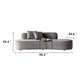 Jeff Sofa w 2 Pillows | Half-Moon Curved Design | Gray Velvet 91"