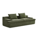 Syra Ergonomic 4-Seater Oversized Sofa with Wide Arms | Green Corduroy 91"