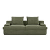 Syra Ergonomic 4-Seater Oversized Sofa with Wide Arms | Green Corduroy 91"