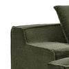 Syra Ergonomic 4-Seater Oversized Sofa with Wide Arms | Green Corduroy 91"