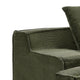 Syra Ergonomic 4-Seater Oversized Sofa with Wide Arms | Green Corduroy 91"