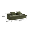 Syra Ergonomic 4-Seater Oversized Sofa with Wide Arms | Green Corduroy 91"
