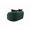 Anvy Loveseat Sofa with 3 Accent Pillows | Curved Frame | Green Corduroy 65"