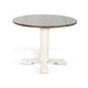 3pc Dining Set | Round Drop Leaf Top | Buckskin Brown Wood Seat | White