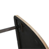 Giby Corner Table | Height Adjustable | Triangular Wheat Brown Wood | Black Metal