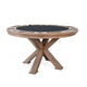 Reversible Poker Dining Table | Cup Holders | Chip Trays | Brown 53" Round