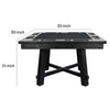 Reversible Poker Dining Table | Storage | Umbra Black Wood 50" Square