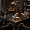 Reversible Poker Dining Table | Storage | Umbra Black Wood 50" Square